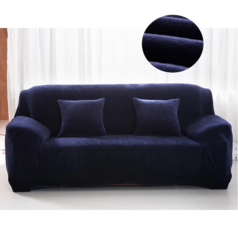 

Эластичный однотонный чехол для дивана, тянущийся плотный чехол, полноразмерный чехол для дивана в гостиную, чехол для дивана, чехол для кресла