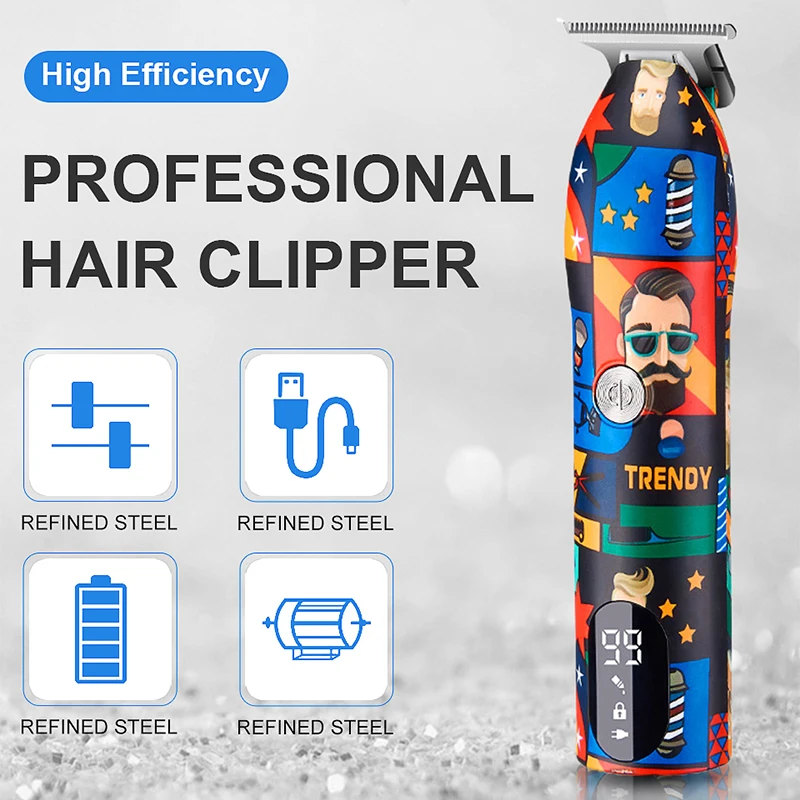 

2022Professional Electric Hair Clipper For Men Rechargeable Beard Professional Barber Hair Trimmer Lithium Hair Cutting Machine