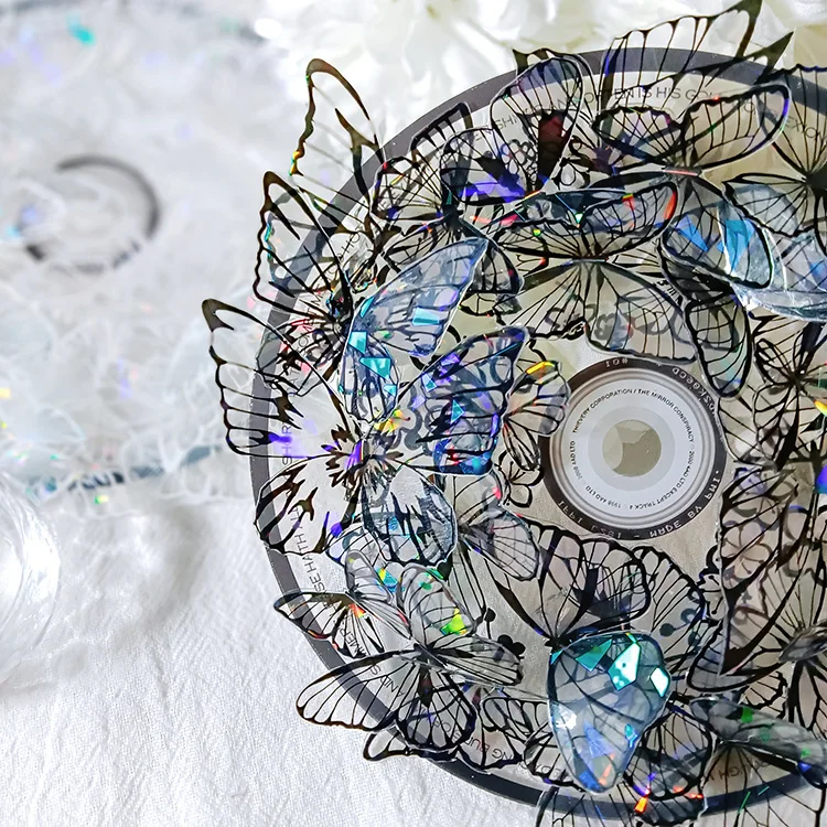 Лента для домашних животных Washi 1812 набор Butterfly Dream - черная блестящая бумага