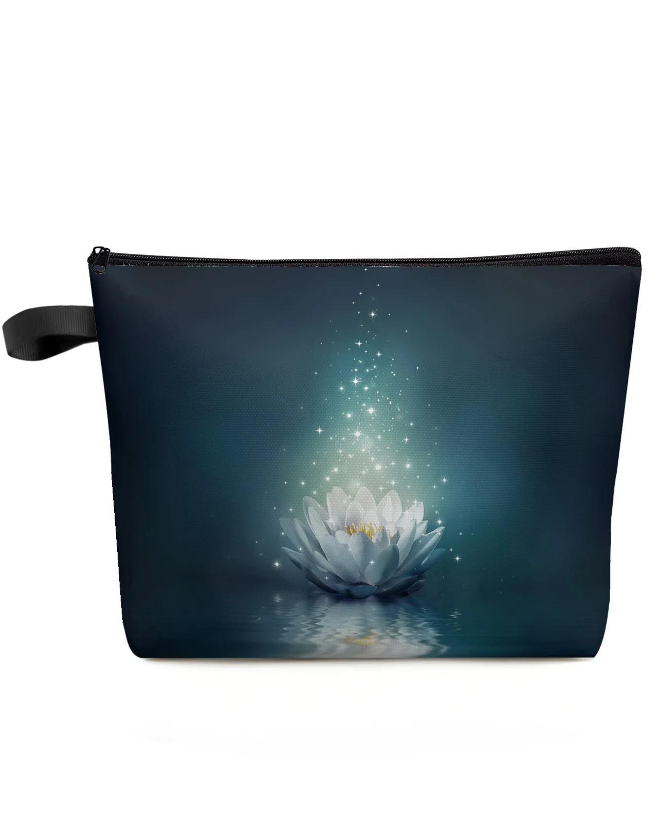 

Magic Lotus On Water Surface Makeup Bag Pouch Travel Essentials Lady Women Cosmetic Bags Toilet Organizer Storage Pencil Case