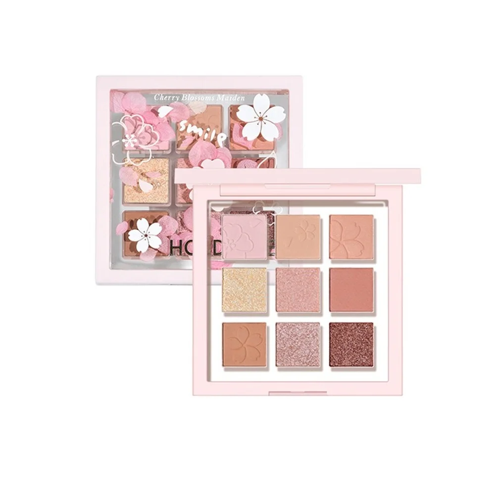 HOLD LIVE New Cherry Blossom 9-color Eyeshadow Palette Matte Pearlescent Beginners Easy Makeup Natural Long-lasting Eye Makeup