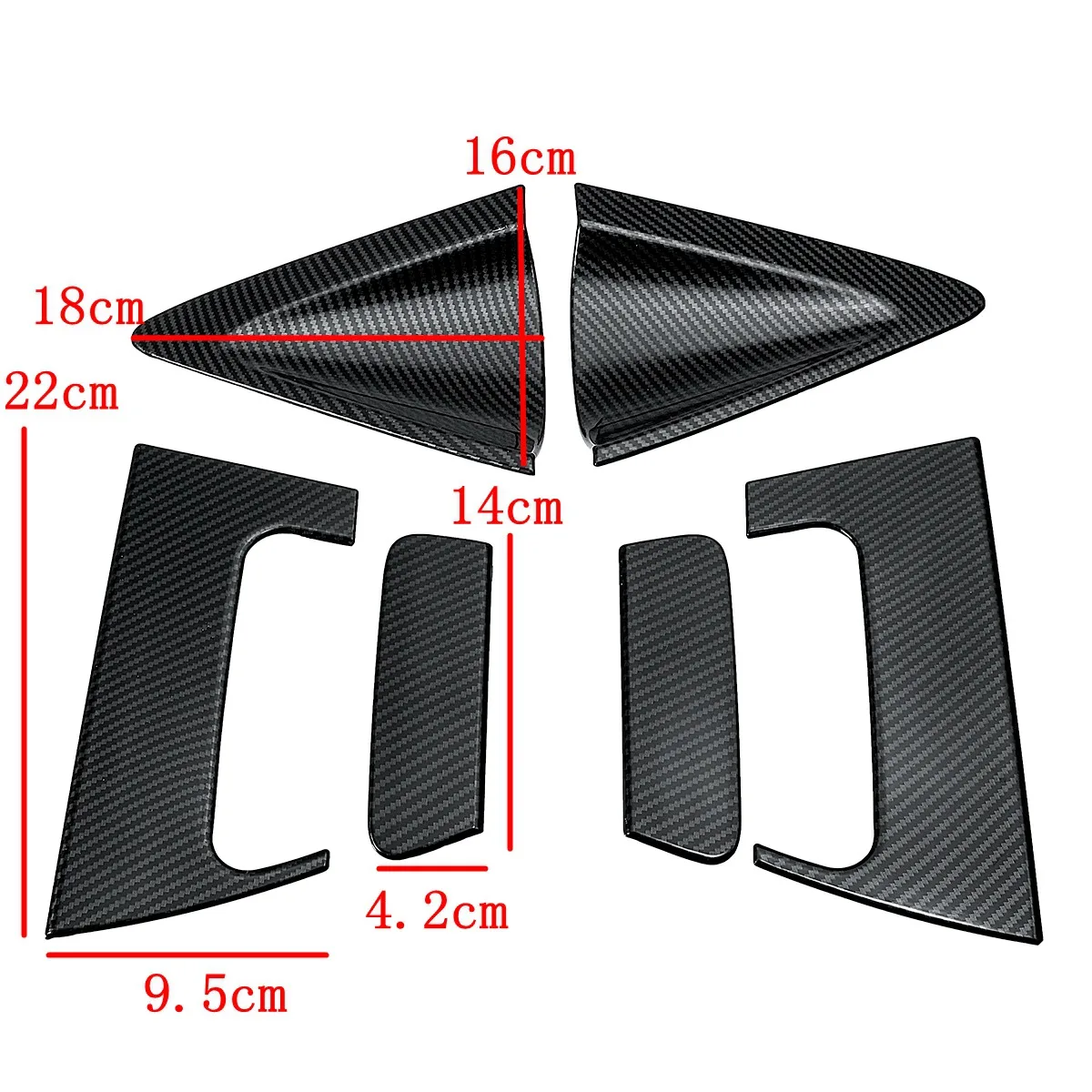 Крышка для автомобильной ручки из углеродного волокна Honda Hr-V Hrv 2016-2018