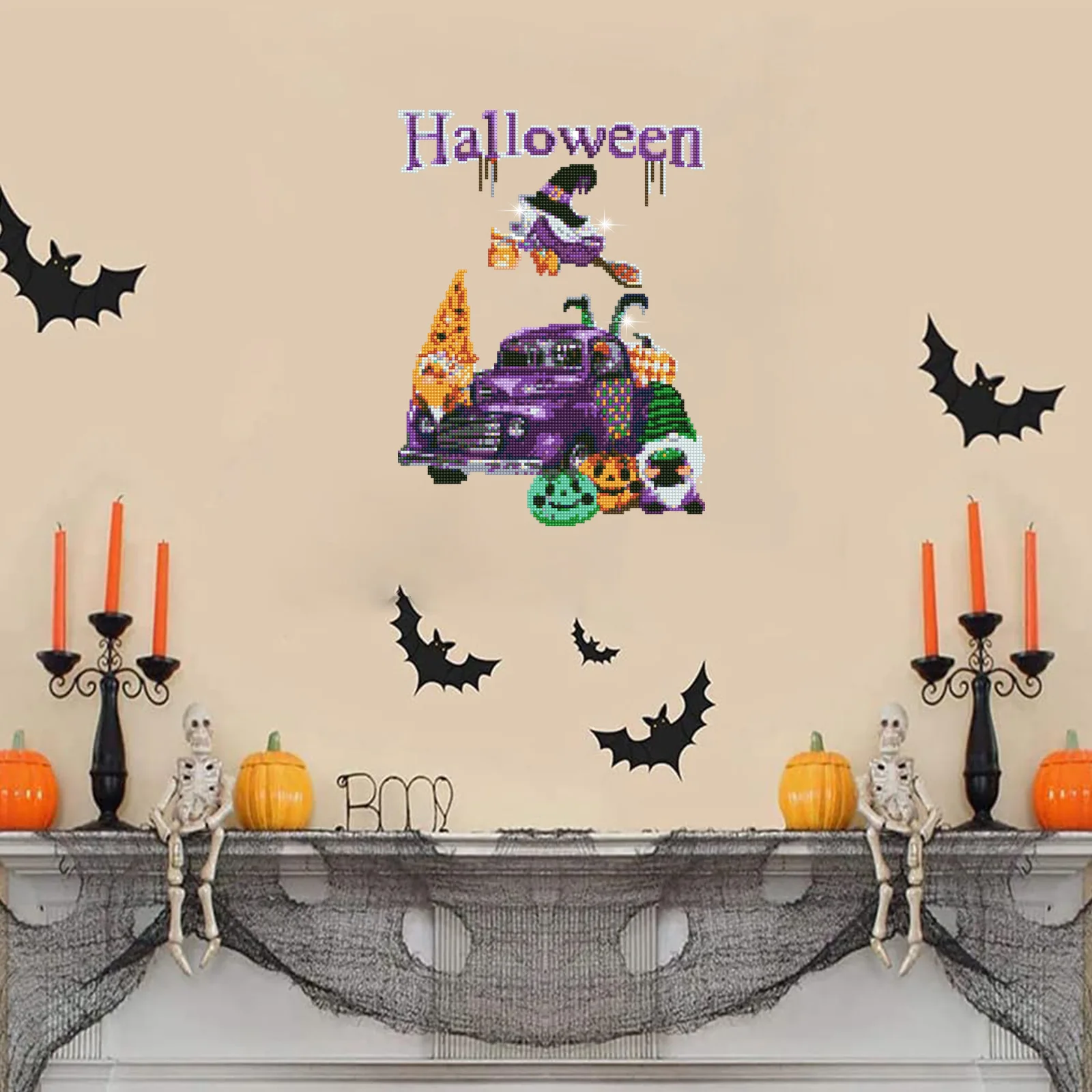 Алмазная живопись на Хэллоуин креативные Бесплатные Стикеры 5D сделай сам