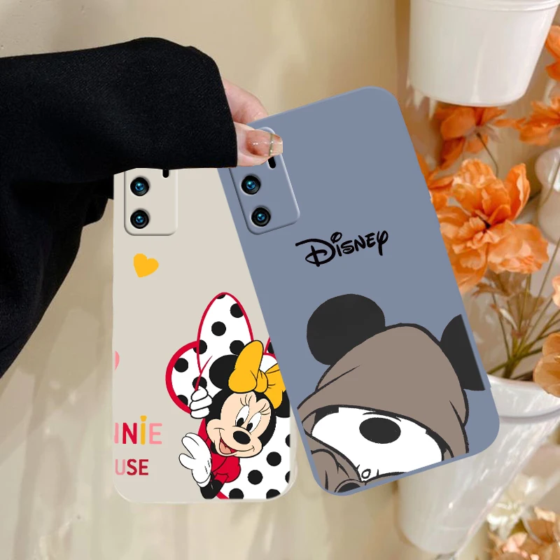 

Misney Minnie Phone Case For Huawei P20 P20 P30 P40 P50 PRO LITE pro P SMART PLUS Liquid Rope Funda Cover Soft Back Capa TPU