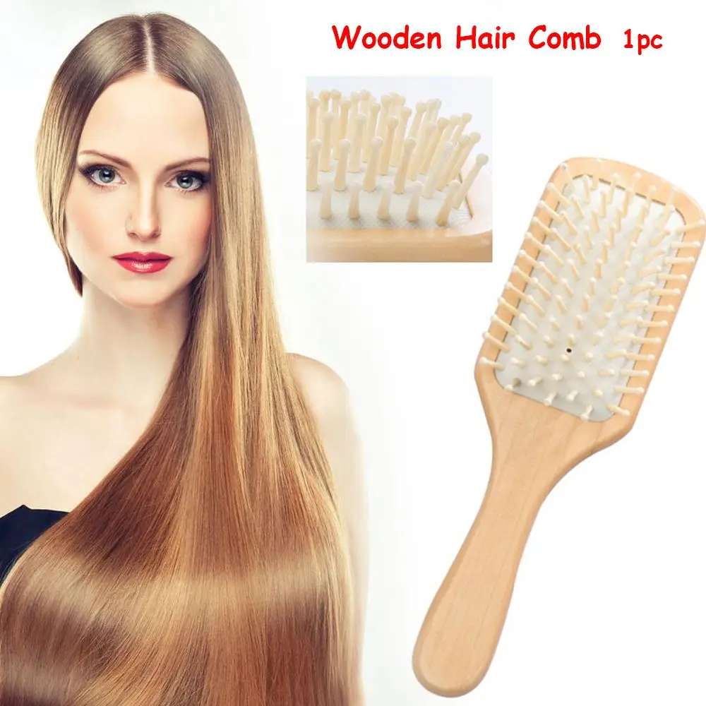 

Portable Scalp Massage Airbag Wooden Handle Hairdressing tool Wood Paddle Hair Styling Hair Comb