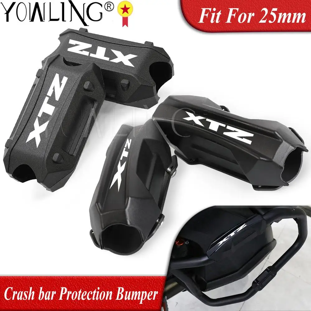 

25mm For YAMAHA XTZ125 XTZ150 XTZ250 XZT660 XTZ750 XTZ1200 Motorcycle Engine Crash Bar Protection Bumper Decorative Guard Block