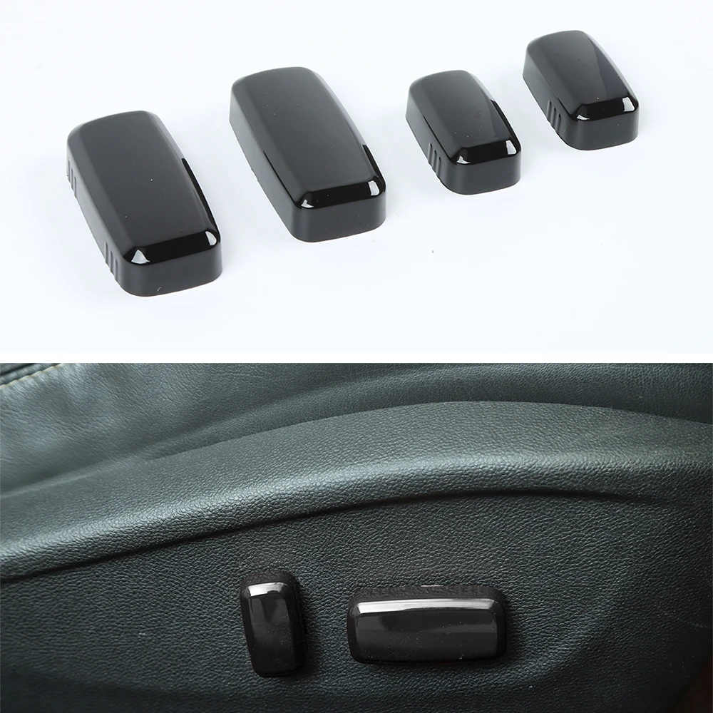 

YAQUICKA For Chevrolet Camaro 2010-2015 Car Electric Seat Adjust Switch Button Cover Trim ABS Styling Moldings 4pcs