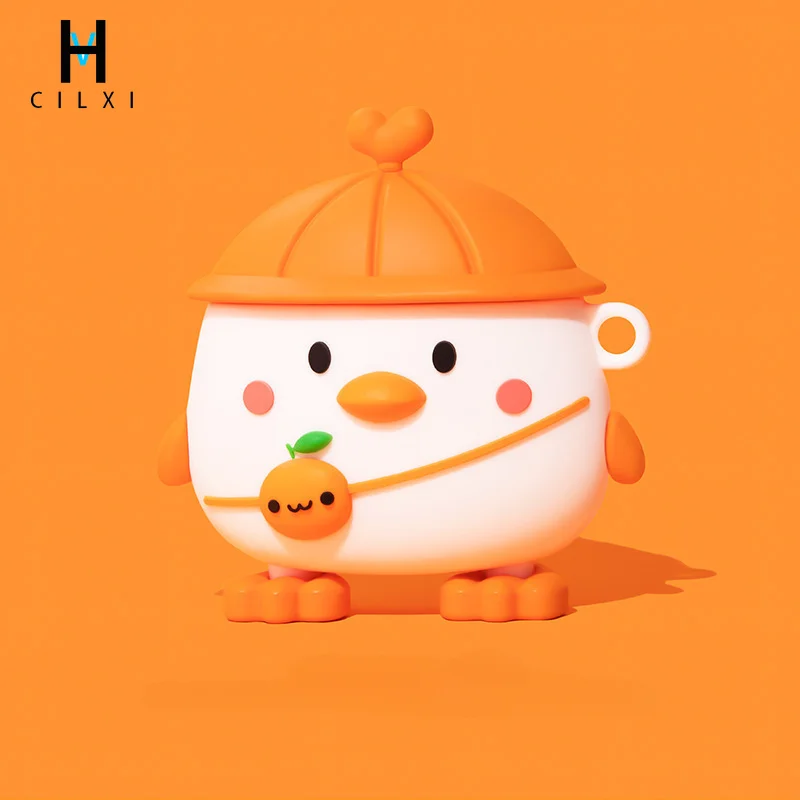 

New Luxury Original Silicone Wireless Headphone Case Hat Chick Cute Cartoon Case for Airpods Pro2 3 Pro 2 1 Case with Keychain