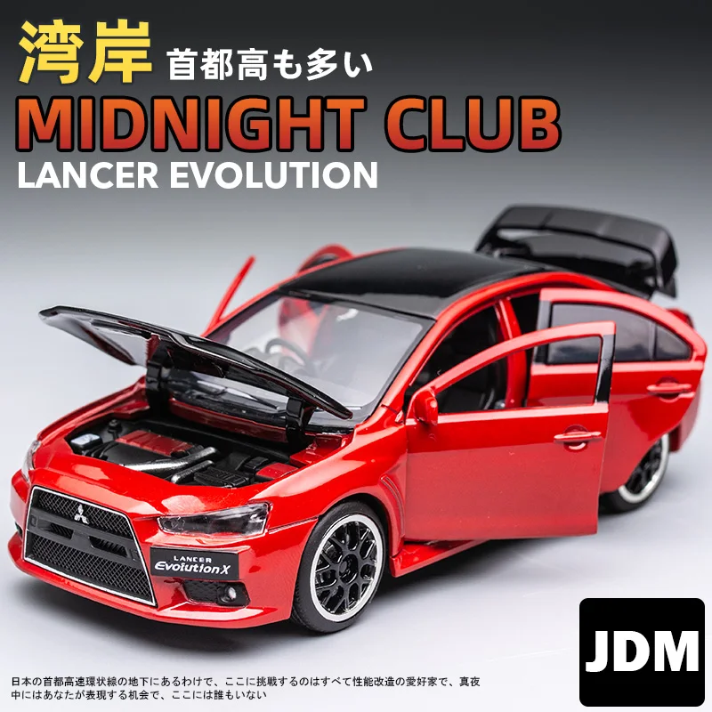 

Модель автомобиля Mitsubishi Lancer evo10 Th Generation из сплава, Детская Металлическая игрушечная дверь, украшение автомобиля, модель автомобиля