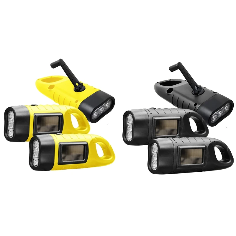 

LED Flashlight Hand Crank Dynamo Torch Lantern Solar Power Tent Light For Outdoor Camping Lamp Lighting