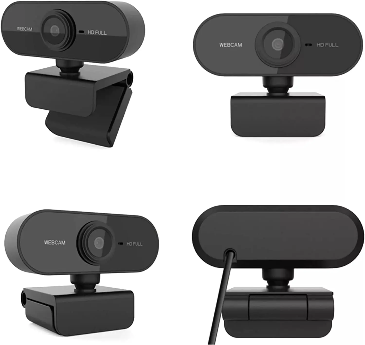 

2023 new Gira360º Preta Full HD 1080P Webcam Com Microfone USB, Vista Perfeita Nítida e Clara para Videochats.