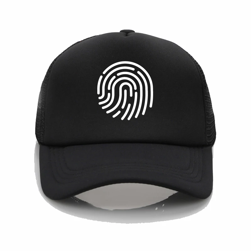 

Fashion hat fingerprint Men Women baseball cap Peaked cap Adjustable Mens Fitted snapback cap