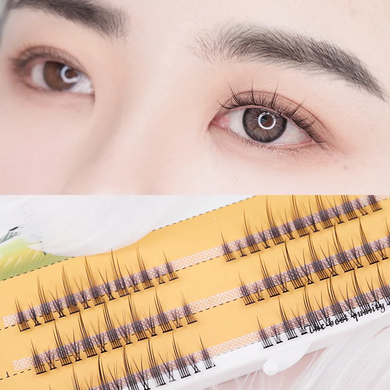 

1 Box Of 78 Beads Segmented False Eyelashes Fairy Hair Natural Thick Grafted Eyelashes Cos Comic Eye Single Cluster Eyelashes