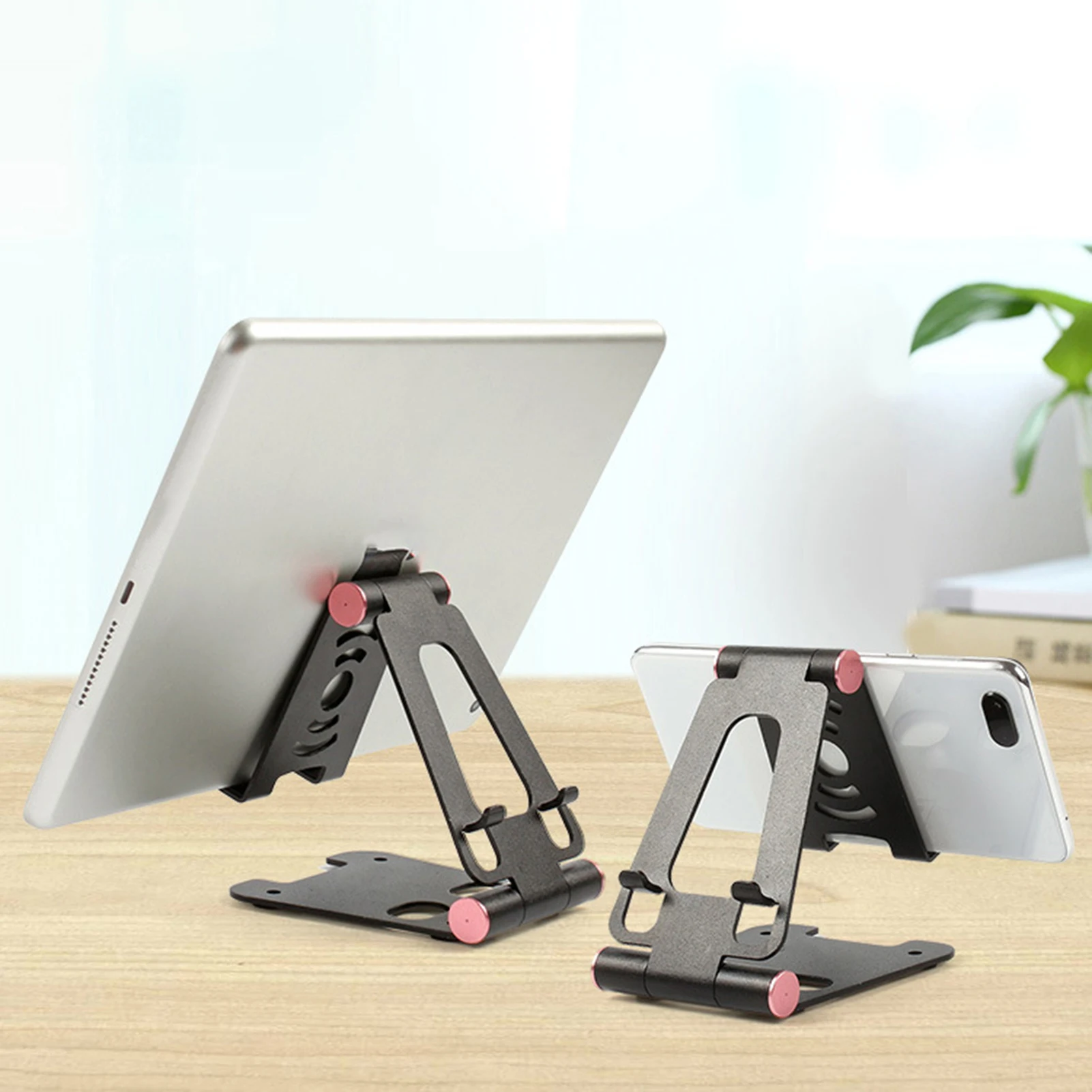 

Adjustable Phone Holder Stand Mobile Phone Support Tablet Stand Desktop One-piece Foldable Aluminum Alloy Cell Phone Holder