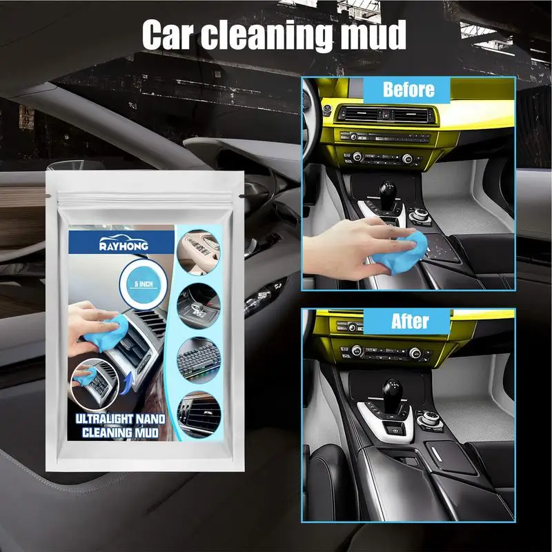 Car Cleaning Gel Reusable Keyboard Cleaner Gel Automobile Air Vent Dust Removal Gel Multiuse Dirt Cleaner Slime Auto Accessories