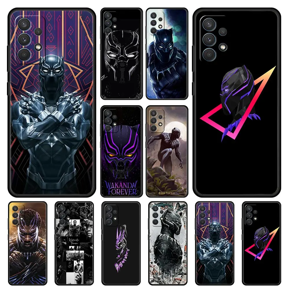 

Cover Case for Samsung Galaxy A12 A51 A32 A42 A21s A71 A52 A72 A53 A73 A10 A20 A30 A50 A70 A90 Marvel Heroes Black Panther