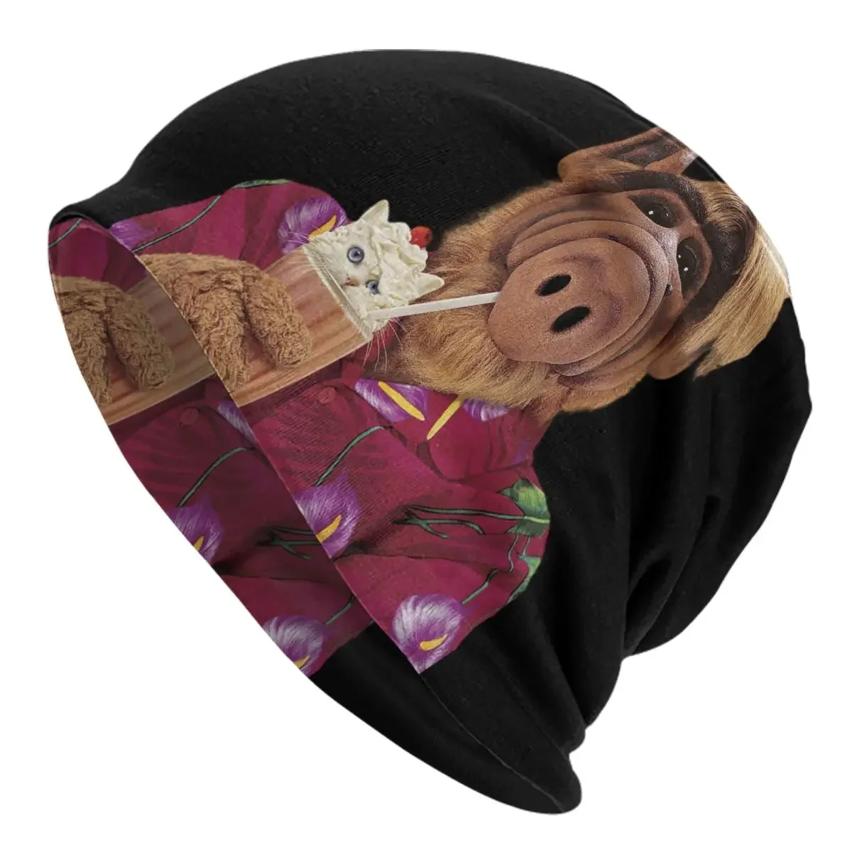 

Забавная шапочка Alf Meme, шапка, вязаные шапки, модная унисекс взрослая форма Alien Life, научная фантастика, теплая зимняя шапка для ТВ-шоу, облегающие шапки, шапки