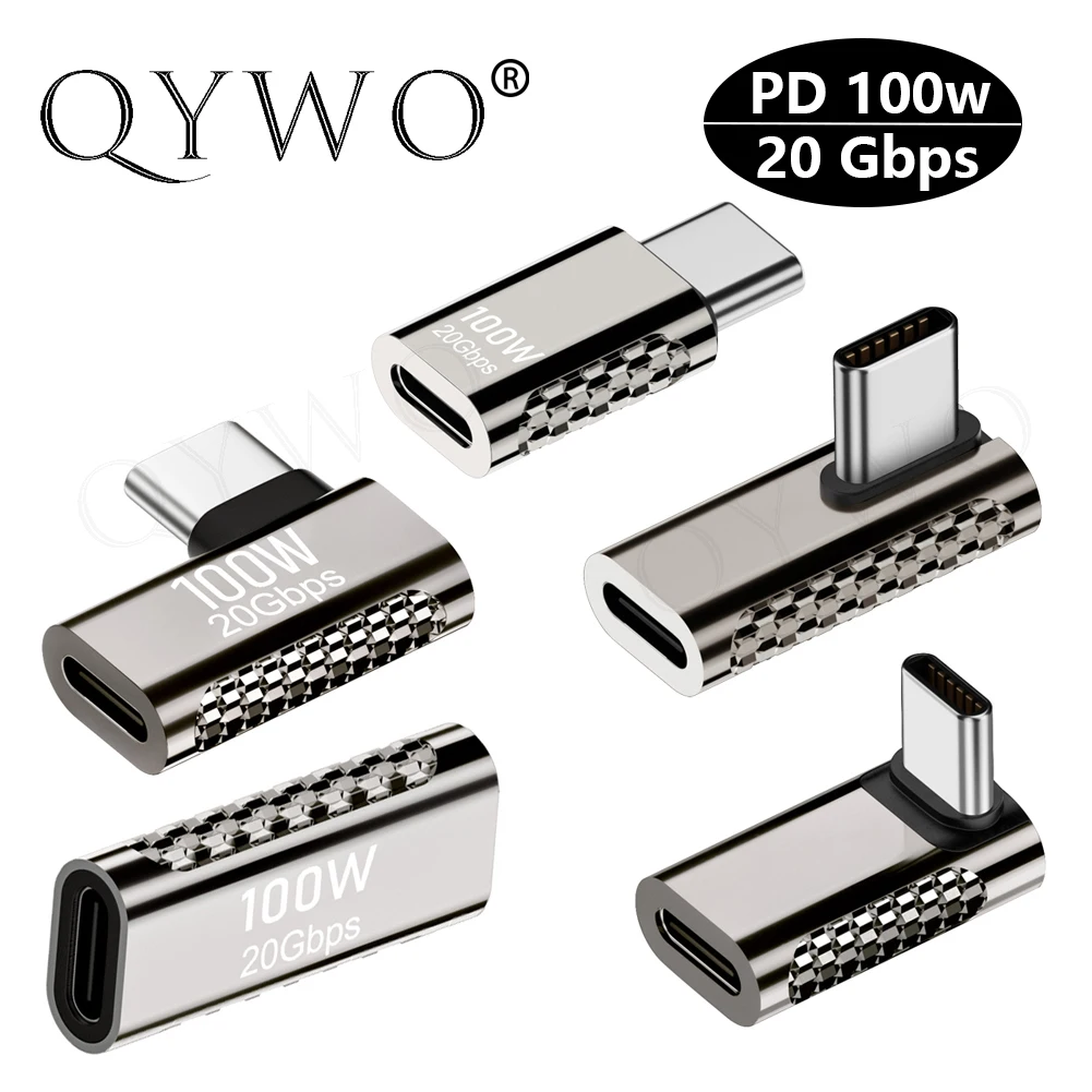 

Адаптер USB 3.2 Type-C PD100W с USB C на USB C 20 Гбит/с преобразователь из цинкового сплава с высокой передачей данных и поддержкой видео 4K/8K для ПК и планшетов