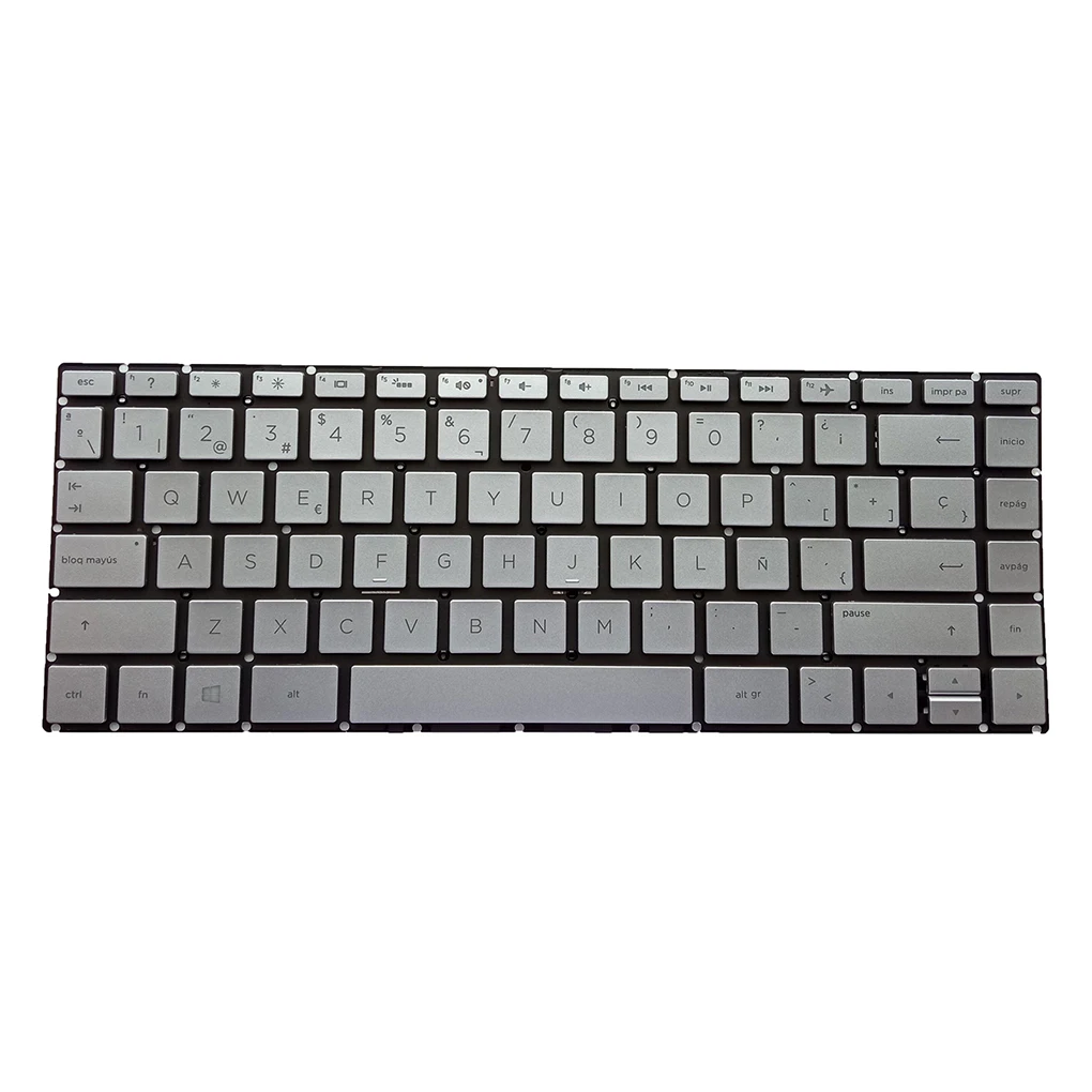 

Silver Laptop Keyboard with Backlight Repair Parts Notebook Reduce Pressure Keypads Replacement for HP Pavilion 14-BS