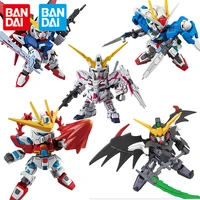 original bandai gundam action figure sdex sd ex unicorn freedom anime figure assembly model deathscythe hell toys for boys gift