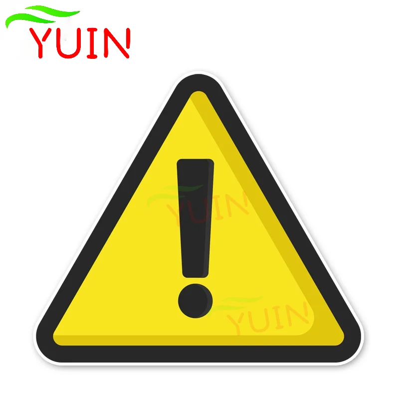 

YUIN Personalized Warning Sign Car Sticker Motorcycle Auto Accessories PVC Bumper Window Decoration Waterproof Decal 13*11cm