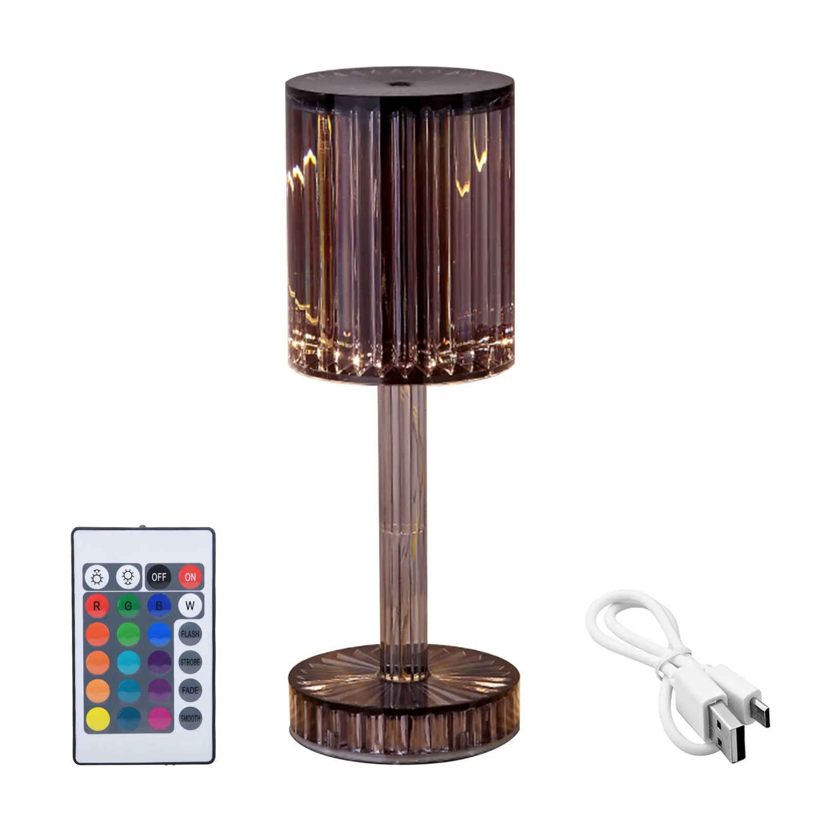 

Remote Control Wedding Modern Romantic Atmosphere Cordless Crystal Lamp Bedside Gift Led For Bedrooms Table With USB Port