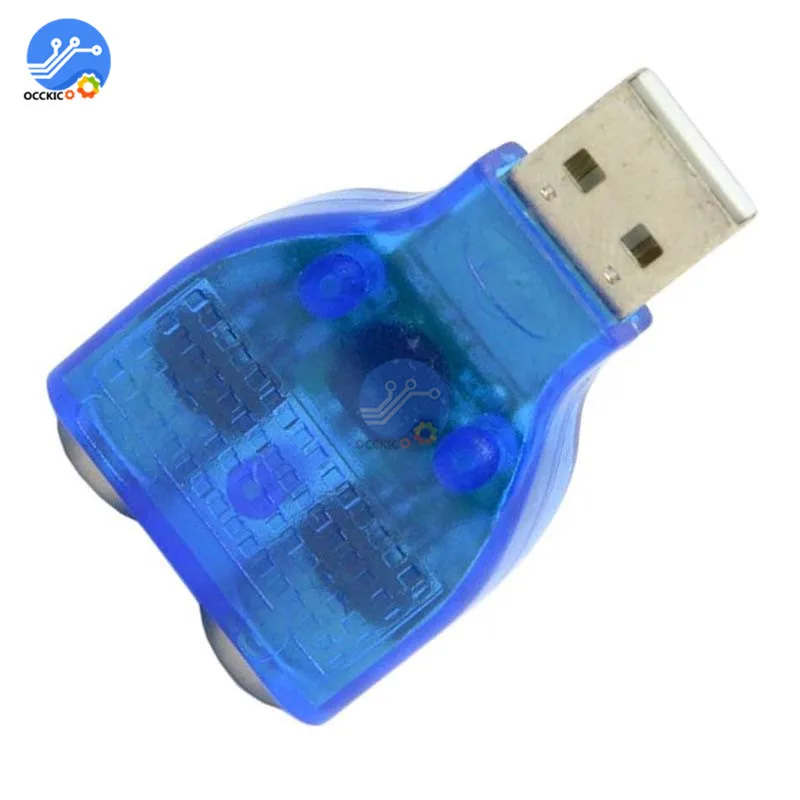 USB 2.0 A Male to 2Port PS2 Female Converter Adapter for Mouse Keyboard Connector Adapter Dongle images - 6