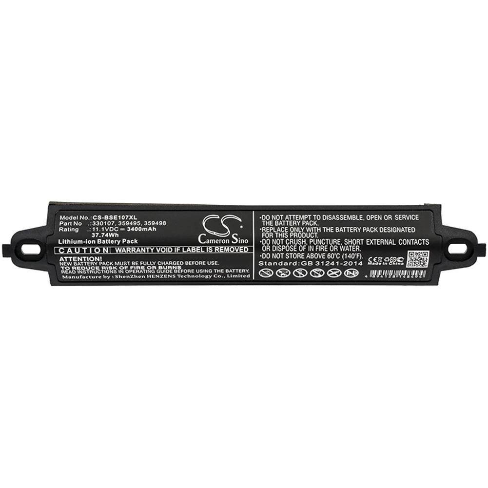 

Cameron Sino 3400mA Battery for BOSE SoundTouch 20,Soundlink 2 330105,330105A,330107,330107A,359495,359498,404600,404900