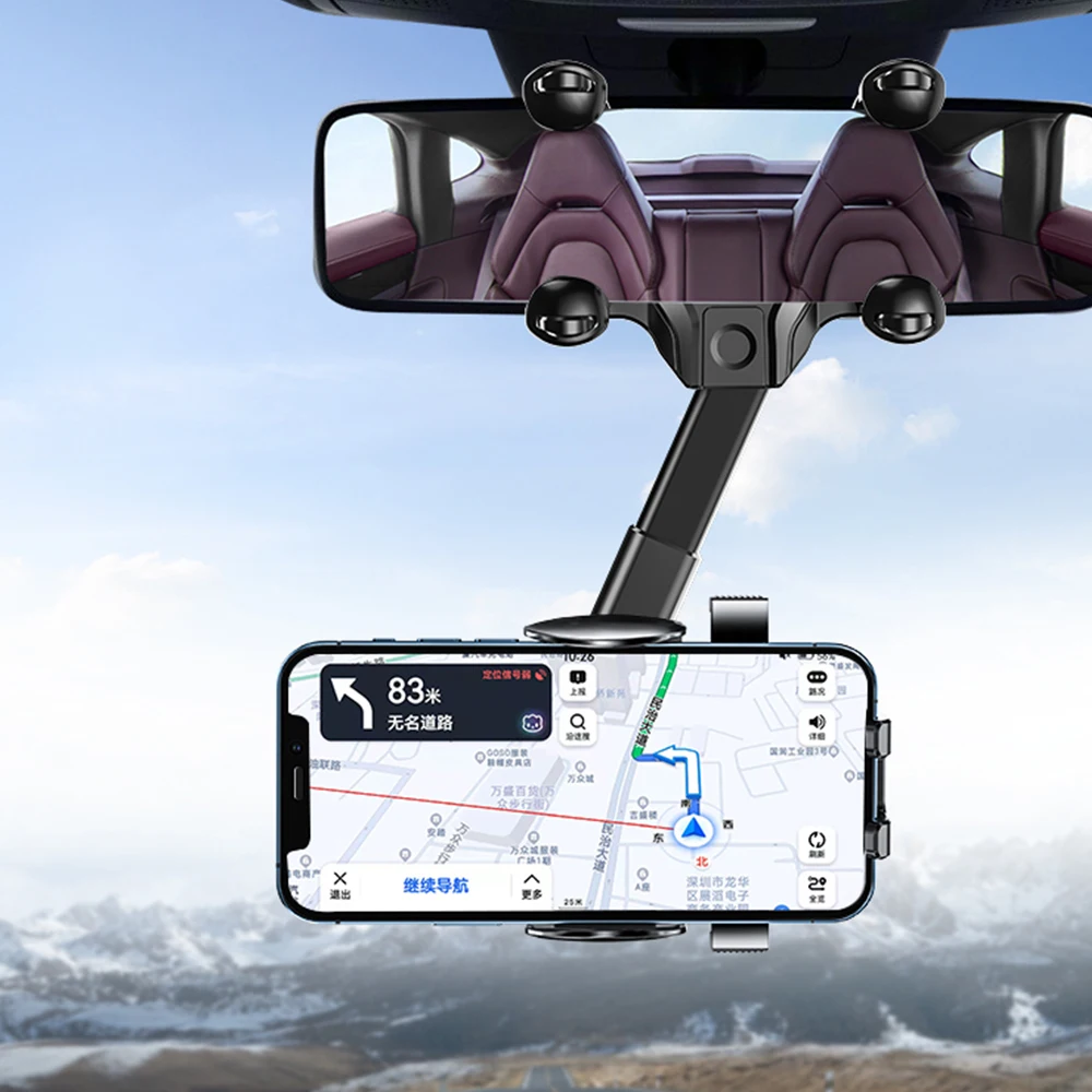 

2022 new mobile phone bracket mobile phone car rearview mirror dedicated car multi-function AR navigation 360° rotatable