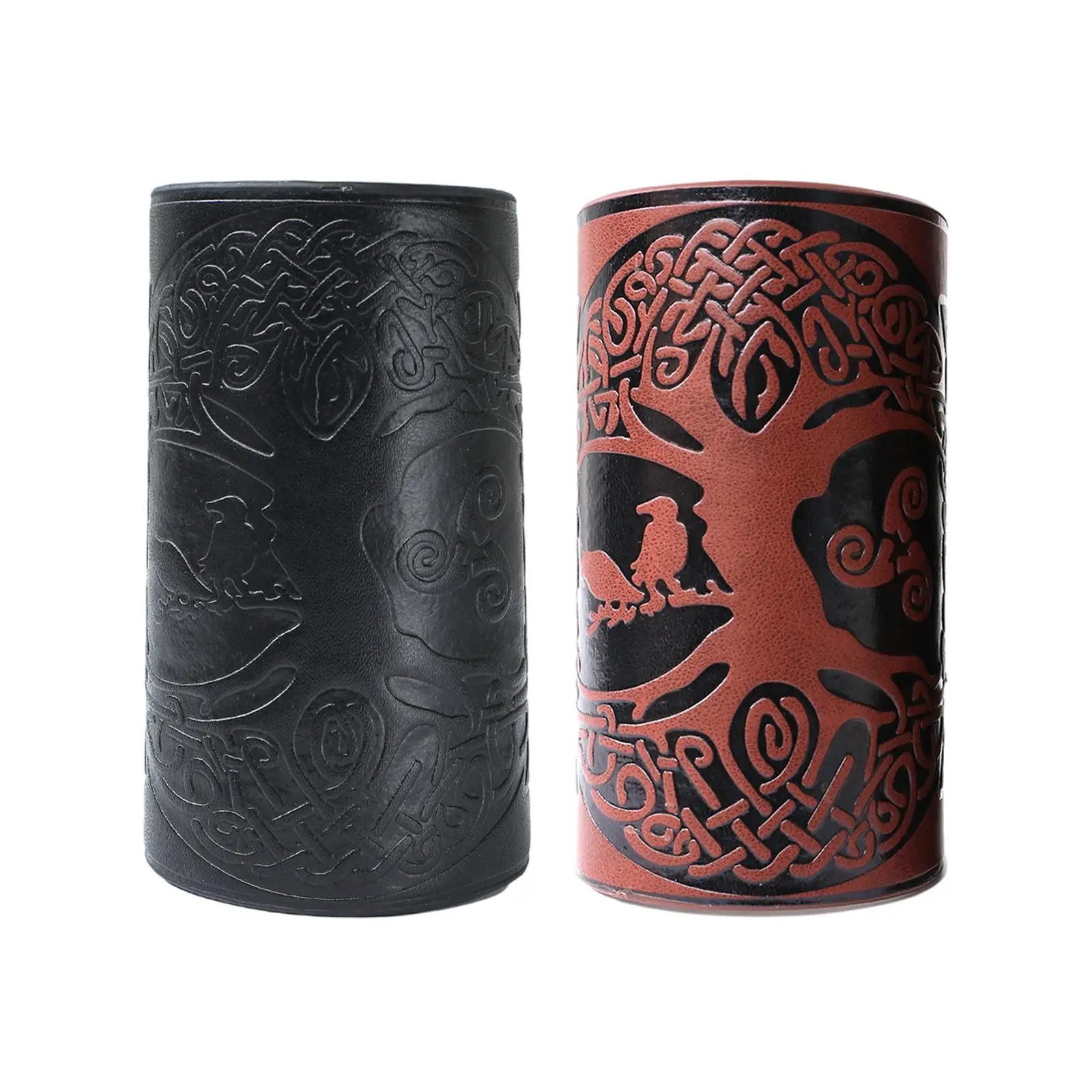 

Leather Bracelet Wolf Medieval Wide Bangle Sport Wrist for Horsing Riding Fancy Dress