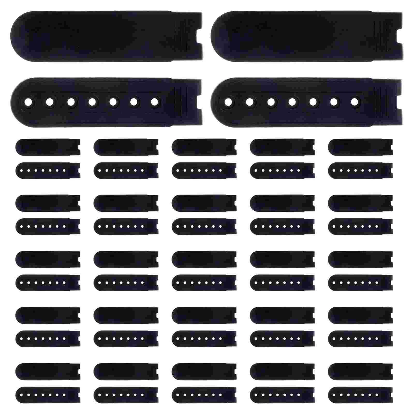 

50 Pcs Hat Can Cowboy Cap Buckles Snapback Extender Plastic Replacement Strap Black White DIY Fasteners Hats Caps Button Guards
