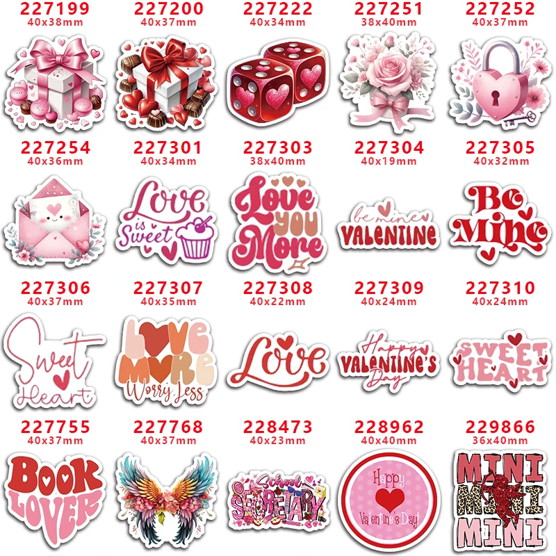 Акриловые плоские смолы ко Дню святого Валентина для DIY наклейки с бантом поделки