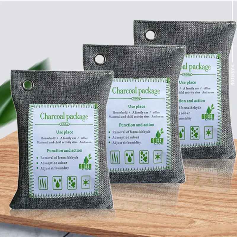 

Natural Bamboo Charcoal Air Purifying Bags Activated Charcoal Odor Absorber Moisture Odor Eliminator for Home Car Closet Shoes