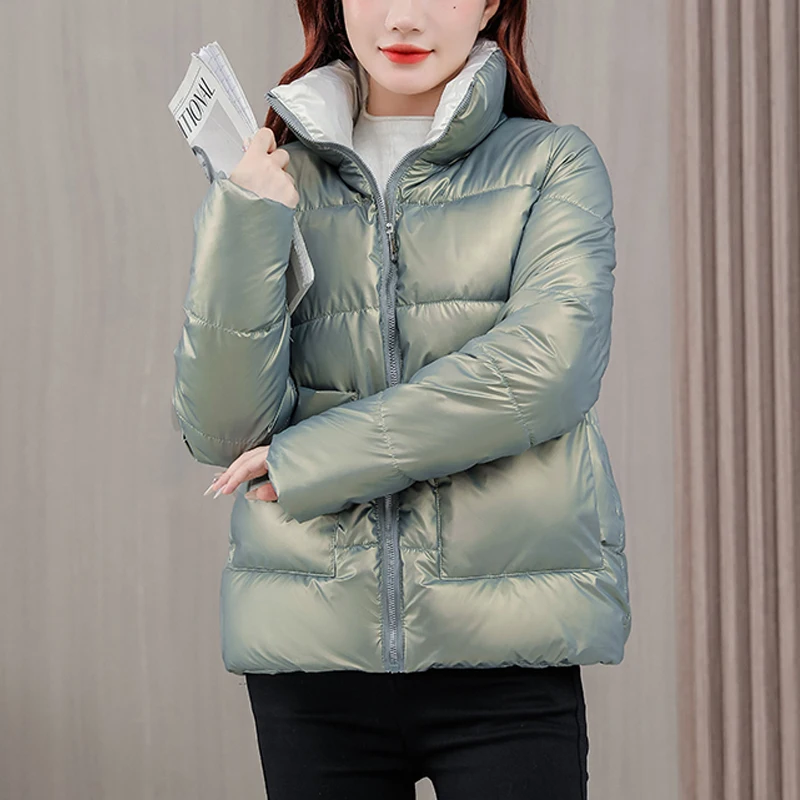 Women Winter parkas 2022 New Solid thicken warm windproof jackets snow coat for female size