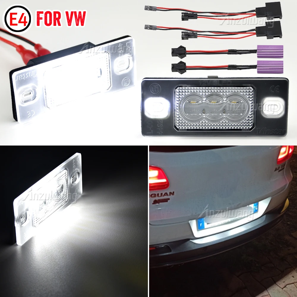 

LED Number License Plate Lights Holder Lamp For VW Touareg 03-10 Tiguan 07-13 Golf 5 Passat B5.5 5D touring Porsche Ceyenne