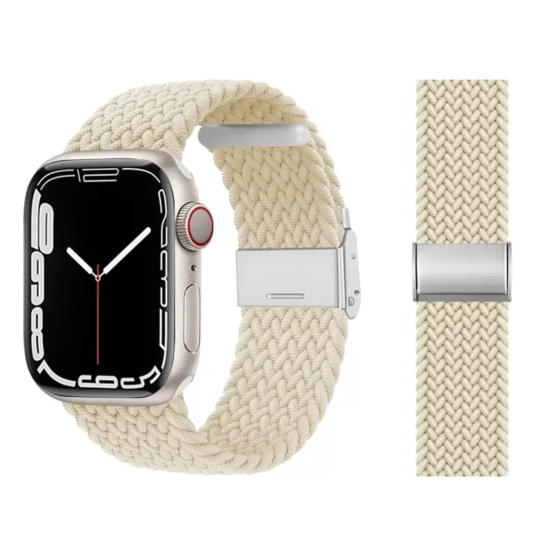 Braided Solo Loop For Apple watch ultra band 44mm 45mm 38-42-40-41-49mm Nylon Elastic bracelet iWatch serie 8 se 6 7 5 4 3 strap