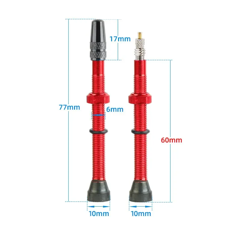 ние 2 шт. 60 мм велосипедные бескамерные Presta/FV латунь/сплав вынос обработанные на