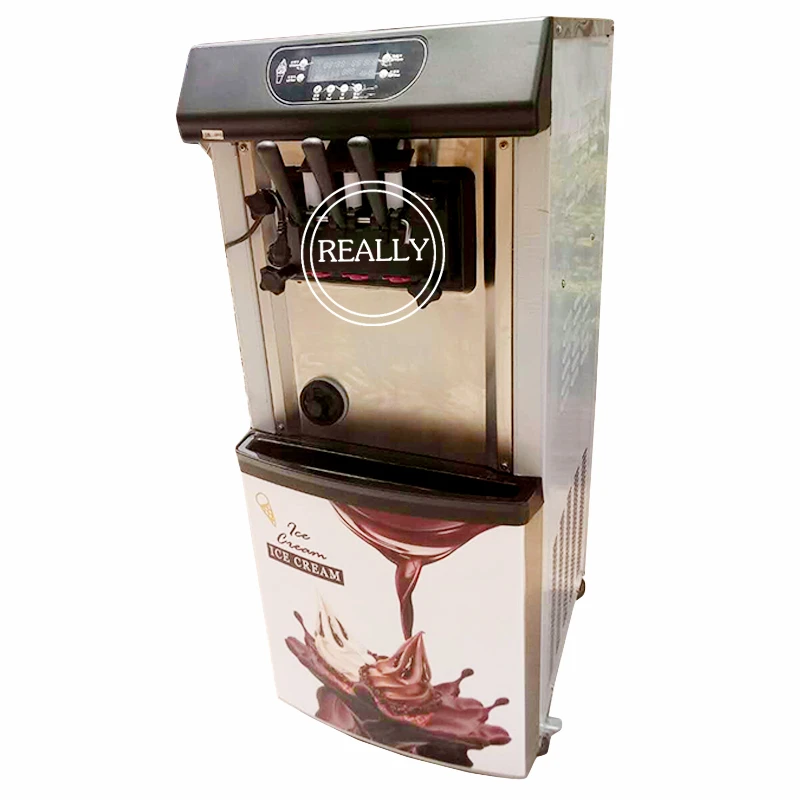 

Commercial 22L/30L Vertical 3 Flavors Soft Ice Cream Machine Italian Taylor Ice Cream Make Equipment