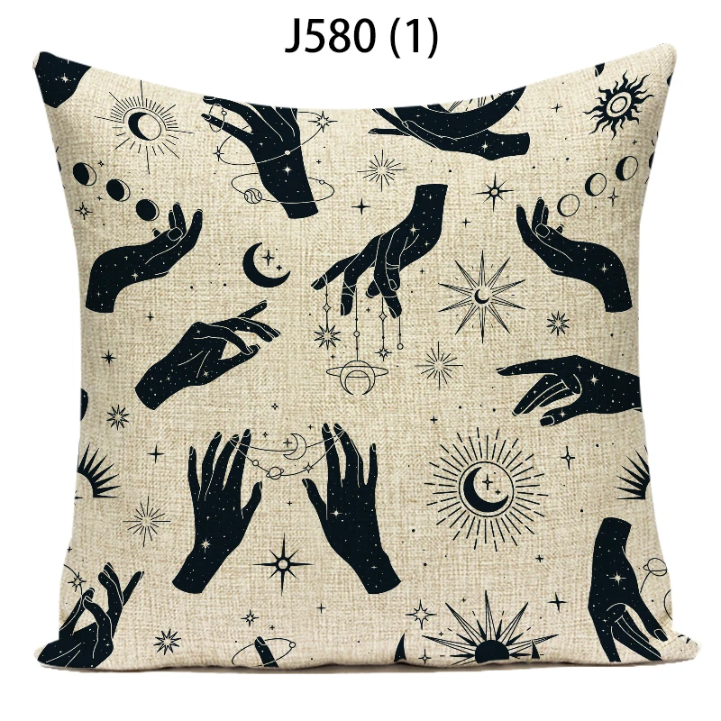 

45x45 Velvet Nordic Decor Pillow Polyster Linen Easter Decoration Comfortable Western Divination Cushion Cover Textile New E2063