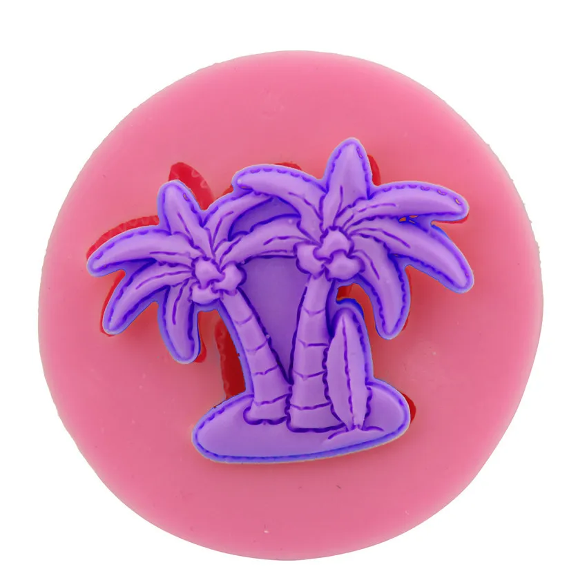 

Tropical coconut cake mold DIY silicone fondant baking tool ice lattice mold