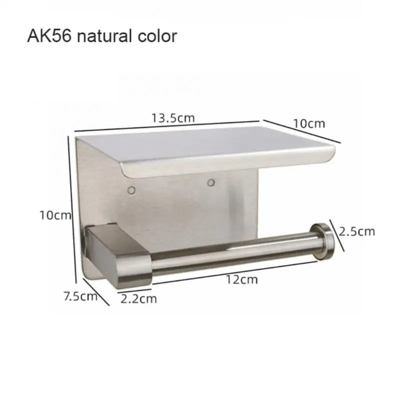 

Самоклеящийся держатель для бумаги Toliet, подставка из нержавеющей стали, держатель рулона салфеток, нержавеющий держатель для телефона, нас...