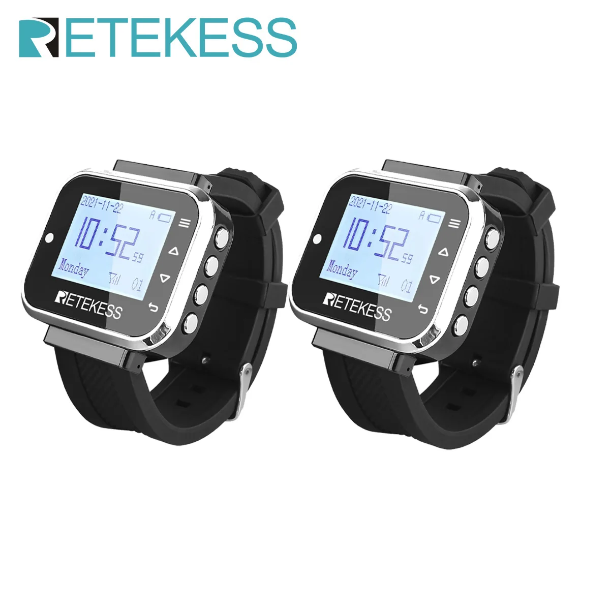 Retekess TD110 Ресторан Пейджер 2-х предметный приемник часов официанта