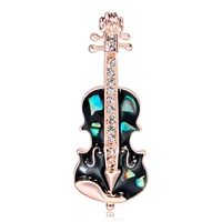 enamel violin guitar brooches for women alloy weddings banquet party brooch pins jewelry gifts