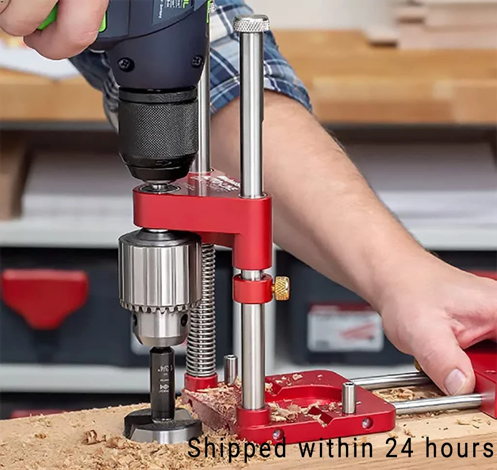 

Woodworking Drill Locator Carpentry Locator Holder Woodworking Boring Machinery Wood Accurate Bench Drilling Woodworking Tools