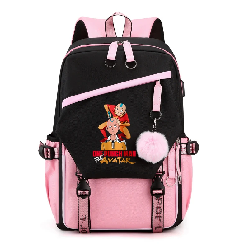 

Anime One Punch Man Backpacks Patchwork Korean School Bags for Students Funny Manga Travel Knapsack Men Fashion Notebook Bags