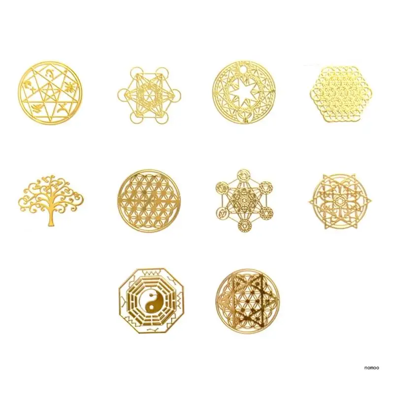 

10 Sheets Mixed Resin Copper Stickers UV Epoxy Resin Mold Filling Decoratives