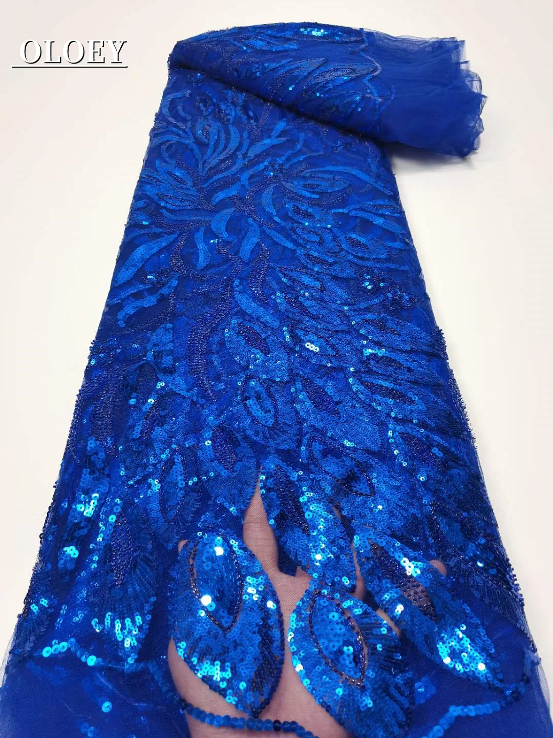 

2022 High Quality Fashion French Tulle Lace Fabric With Sequins African Lace Fabric For Wedding Dress CD558