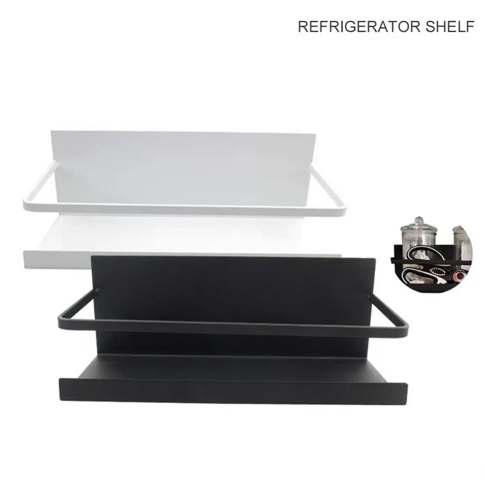 

Spice Storage Organizer White Large Capacity Storage Durable Waterproof Rustproof Kitchen Gadgets Refrigerator Side Shelf