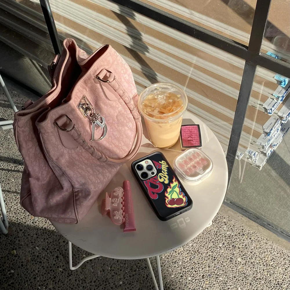 Чехол для телефона с принтом Cherry Bomb IPhone 11 12 13 14 15 Plus Pro Max зеркальный акриловый