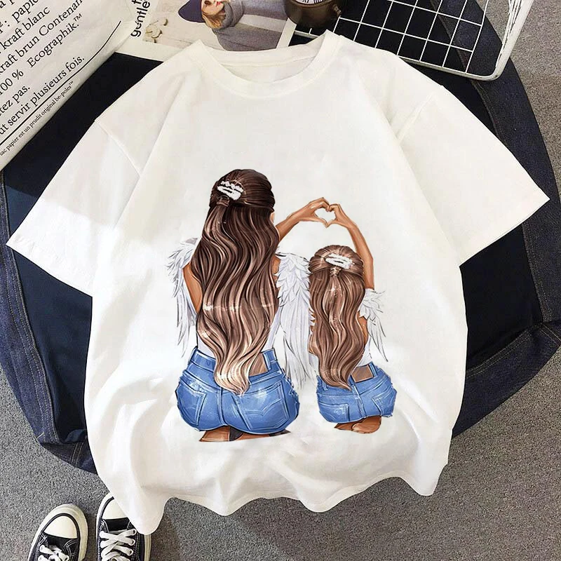 Mother Kids Kids T-shirts Girls Summer New Super Mom Dad Clothes Baby T Shirts Children Cute Sleeve Clothing Graphic T-shirt Tee